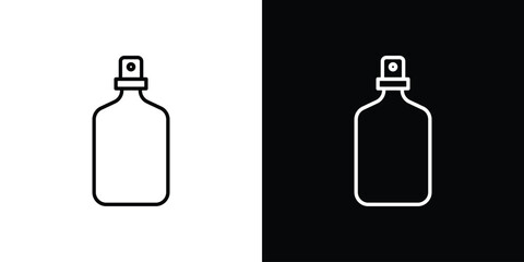 Perfume icons pack. Set of black and white liner stroke symbols