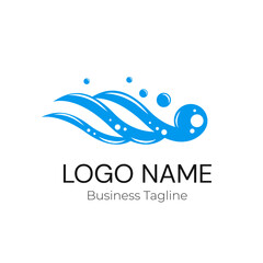 Logo Water Drop Splatter Business Vector Design Template