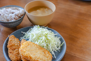 Japanese fried lunch set
