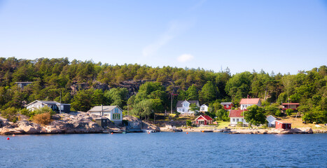 A Beach at Hollungen on Nordre Sandoy Island in Hvaler, Norway