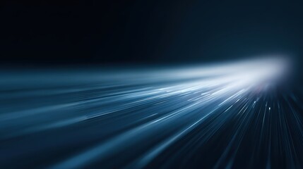 High-speed internet data concept with glowing blue light streaks