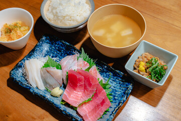Japanese sashimi dinner