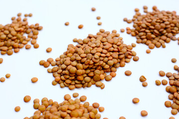 Lentils are small brown legumes rich in protein and fiber