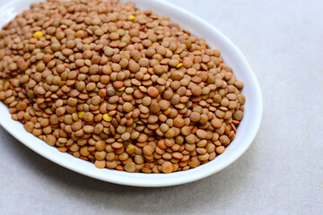 Lentils are small brown legumes rich in protein and fiber