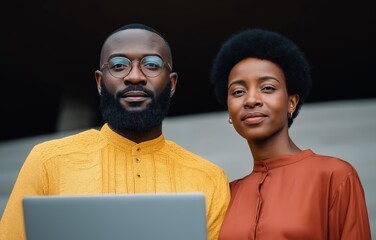 Two professionals analyze data together in a modern office, highlighting their expertise and teamwork