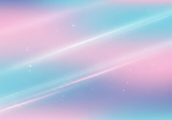 Obraz premium Dreamy pastel background with shimmering light streaks and soft glowing lines, creating a serene and ethereal abstract design for creative projects