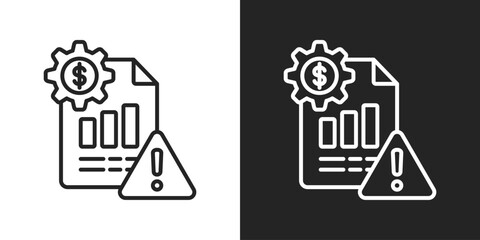 mitigation Icon In Black And White Line Style