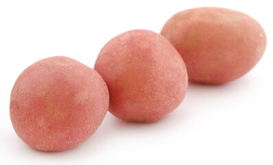 Newly harvested red potatoes