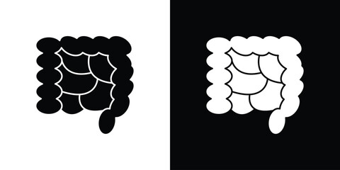 Gut icons symbols in flat style.