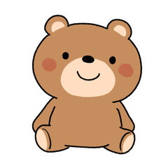 くまのぬいぐるみのイラスト