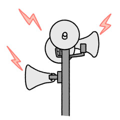 防災無線のシンプルイラスト
