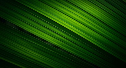 Obraz premium Abstract green leaf texture background with vibrant color and diagonal lines