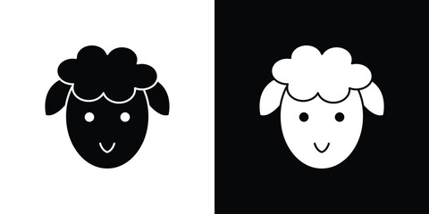 Lamb icons symbols in flat style.