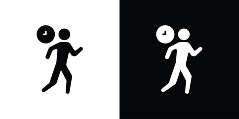 Late icons symbols in flat style.