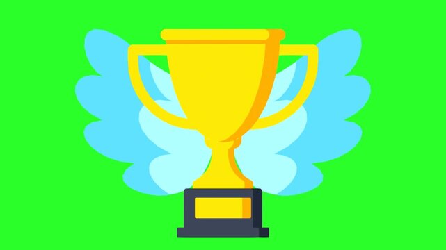 Flying Trophy Creative Achievement Icon
