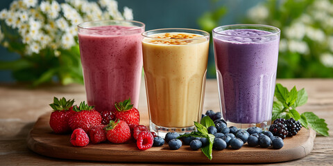 strawberry smoothie with kiwi