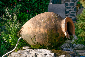 Qvevri, churi are large clay vessels used for fermentation, storage and aging of wine in Georgia.