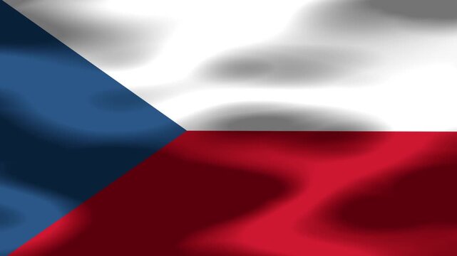 Czech republic flag waving effect