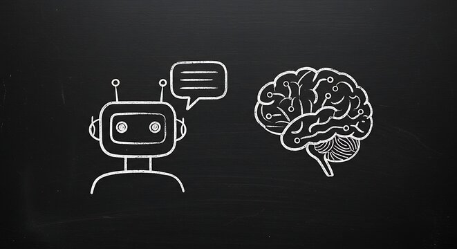 AI Customer Service Concept with Chatbot and Brain Icon - Powered by Adobe