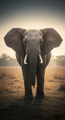 Obraz premium Elephant in a Field