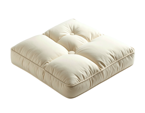 Cushioned square seat pad with four quadrants