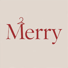 Merry Christmas Clothing Hanger Word Design

