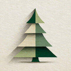 Minimalist Christmas tree illustration

