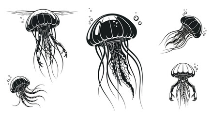 Discover the future of marine life with these striking robotic jellyfish designs, perfect for tech and ocean-themed projects. © AHMAD