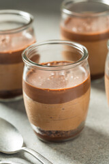 Sweet Dark Chocolate Mousse Pudding Parfait