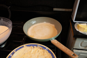 pancakes on classic stove