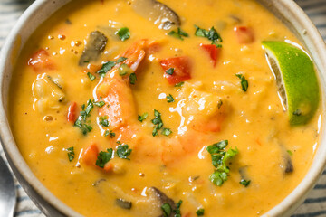 Homemade Spicy Thai Shrimp Soup