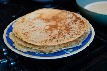 pancakes on classic stove