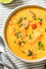Homemade Spicy Thai Shrimp Soup