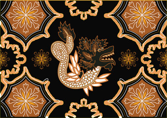 A variety of Indonesian batik that is very famous for its fauna motifs
