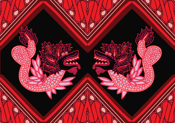 A variety of Indonesian batik that is very famous for its fauna motifs