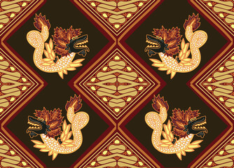 A variety of Indonesian batik that is very famous for its fauna motifs