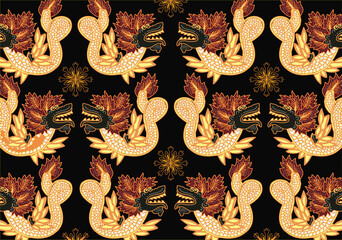 A variety of Indonesian batik that is very famous for its fauna motifs