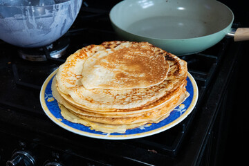 pancakes on classic stove