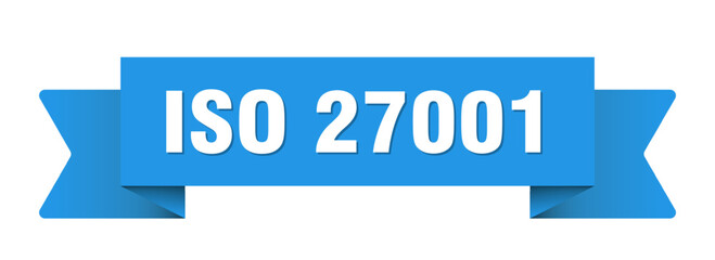 iso 27001 ribbon isolated on transparent background. iso 27001 ribbon
