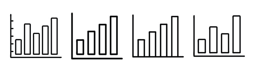 Stock market chart analysis and financial data trends representation with bar graph illustration