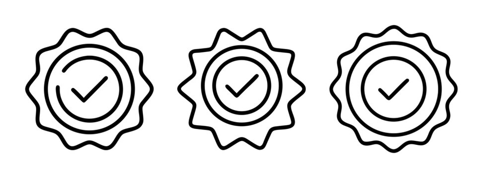 Check mark vector set: approval, verification, quality, success, tick, correct, valid, choice