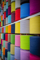 Colorful Yarn Wall Background