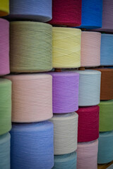 Colorful Yarn Wall Background