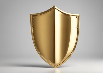 golden shield on a white background