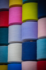 Colorful Yarn Wall Background