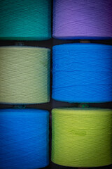 Colorful Yarn Wall Background