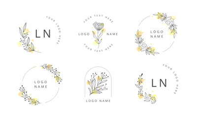 Floral Linear Logo Collection