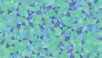 Abstract geometric background with triangles in green and blue colors