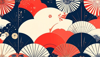 お正月に使えるアブストラクト和柄背景7