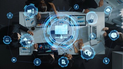 Concept of managing online folders with digital file organization, cloud storage, and secure sharing. Online folders improve workflow, online folders ensure access control. Funnel